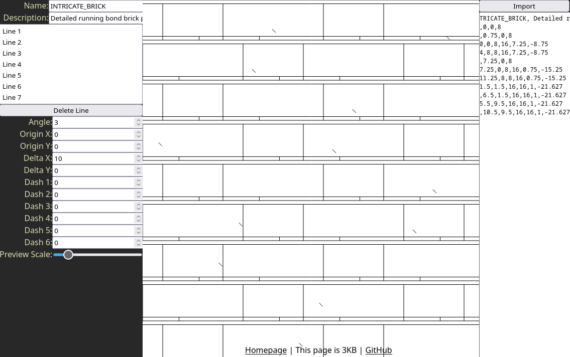 Hatch Pattern Editor screenshot
